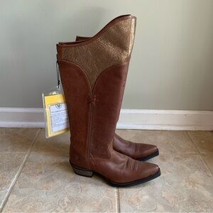 NEW Ariat "Caldera" Brown Knee High Leather Boots Sand Dollar SAMPLE‌‌‌‌‌‌‌‌‌‌‌‌